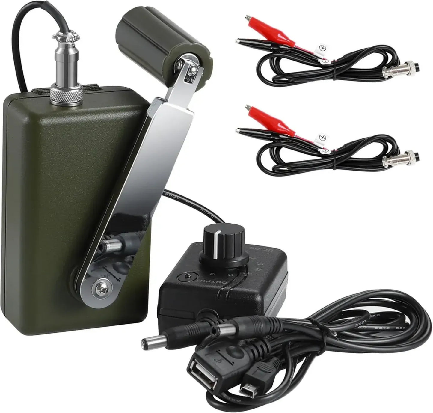 Générateur Manuel 30W 0-28V avec Chargeur USB - Chargeur à Manivelle Portable pour Appareils Mobiles
