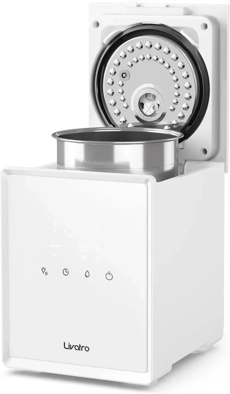 Humidificateur Ultra-Silencieux 3L en Acier Inoxydable, Réduction de 99,97% des Bactéries, Modes Ajustables, Minuterie, Pour Maison et Bureau