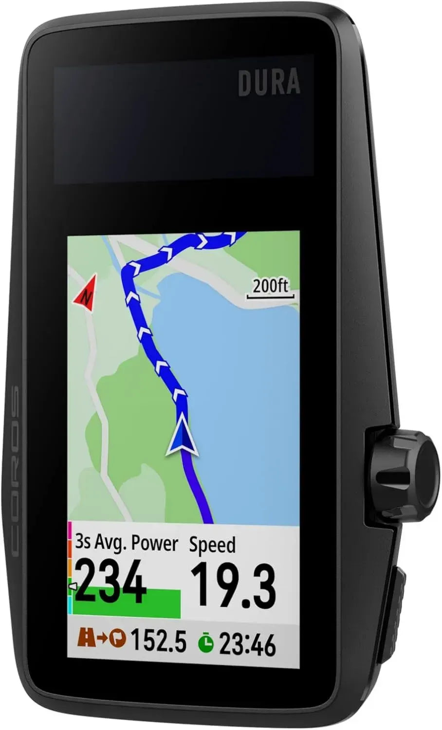Compteur GPS Vélo Solaire DURA COROS, 120h Autonomie, Écran Couleur 2,7', Recharge Solaire, Navigation Avancée