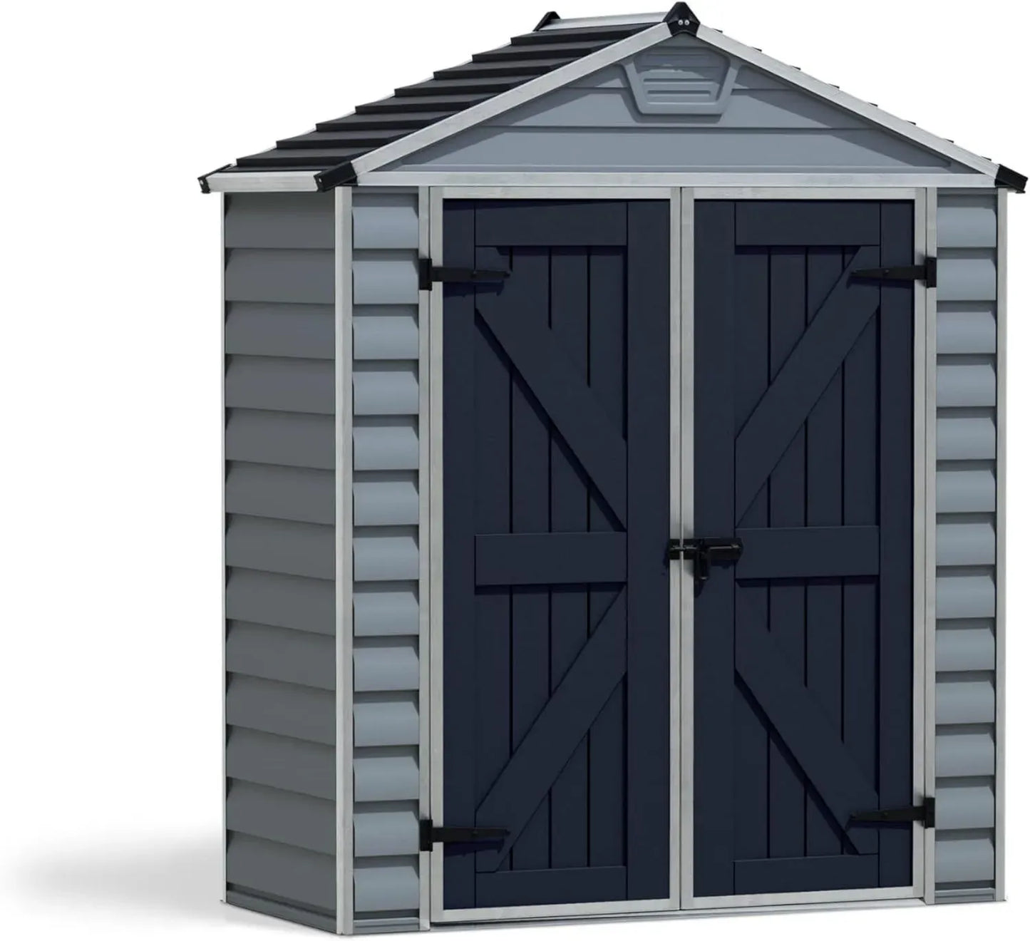 Abri de Jardin Modulable Skylight 1.7 m², Structure Aluminium, Panneaux Polycarbonate Gris