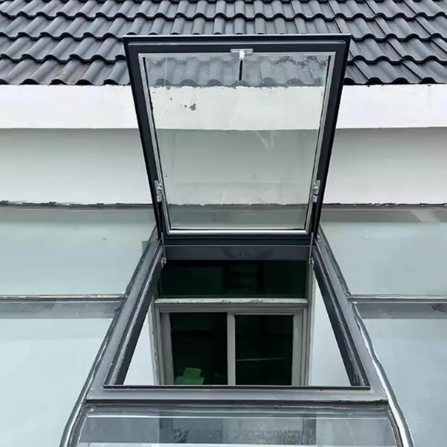 Puits de lumière pour combles et vérandas avec verre trempé 85x90 cm - Fenêtres ventilées pour toits plats et inclinés