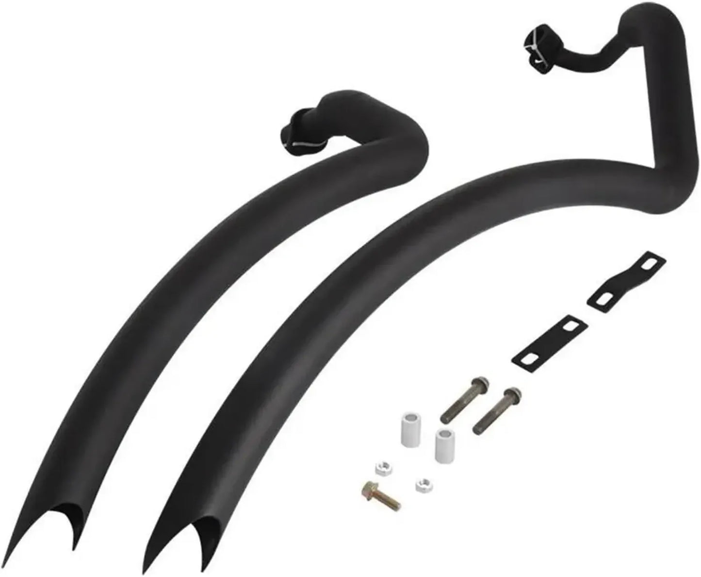 Silencieux d'Échappement Moto en Acier Inoxydable pour Yamaha V-Star 400 650, Chromé/Noir