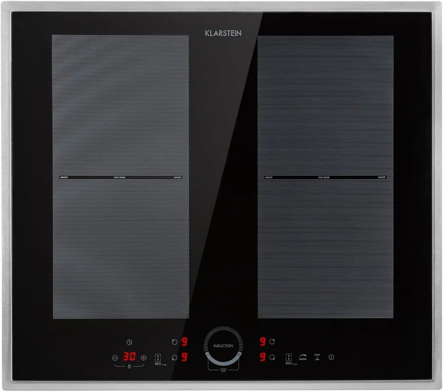 Klarstein Plaque Induction 7000W, Cuisson Électrique 4 Feux Encastrable, Commande Tactile Moderne