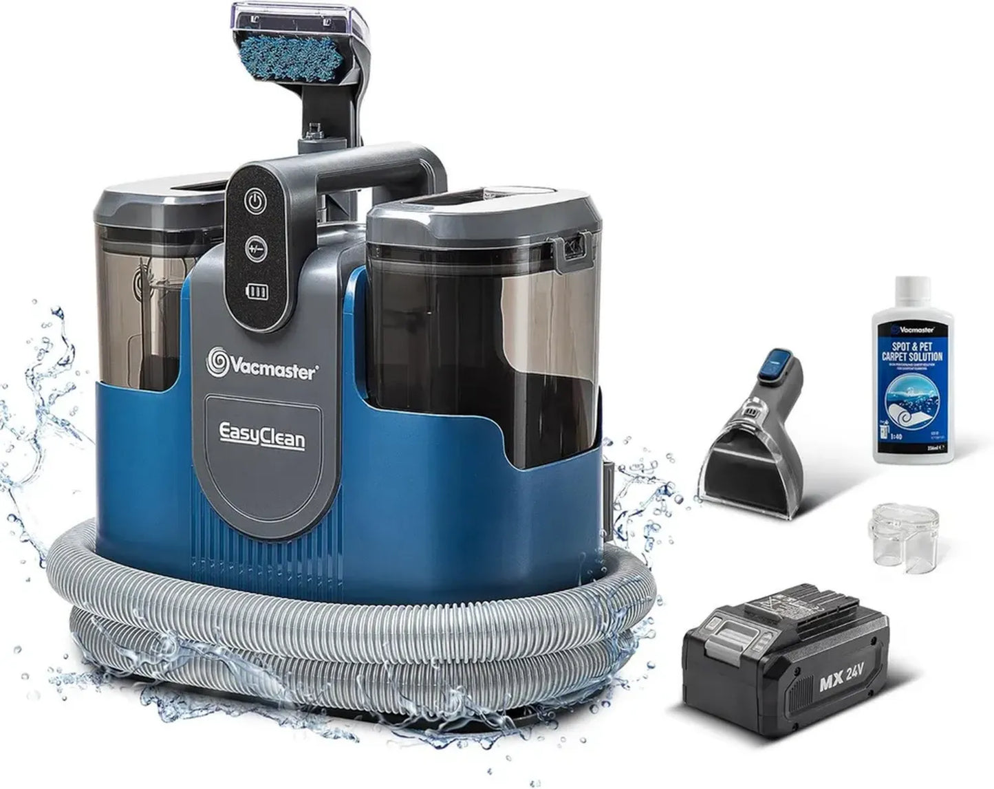 Aspirateur Laveur Sans Fil Vacmaster 24V - Nettoyage Efficace pour Tapis, Moquettes et Voitures