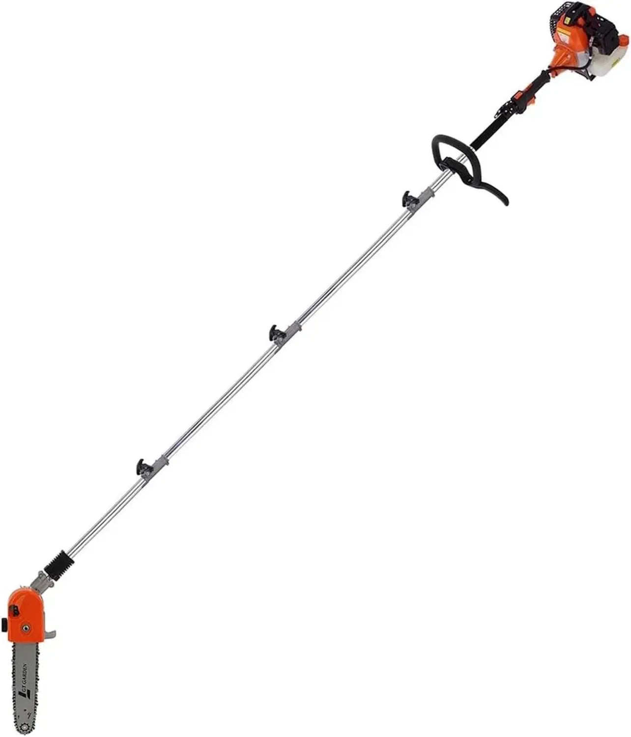 Scie sur perche thermique GT GARDEN, tête pivotante, 52 cm³, 3 CV, portée 4,15 m