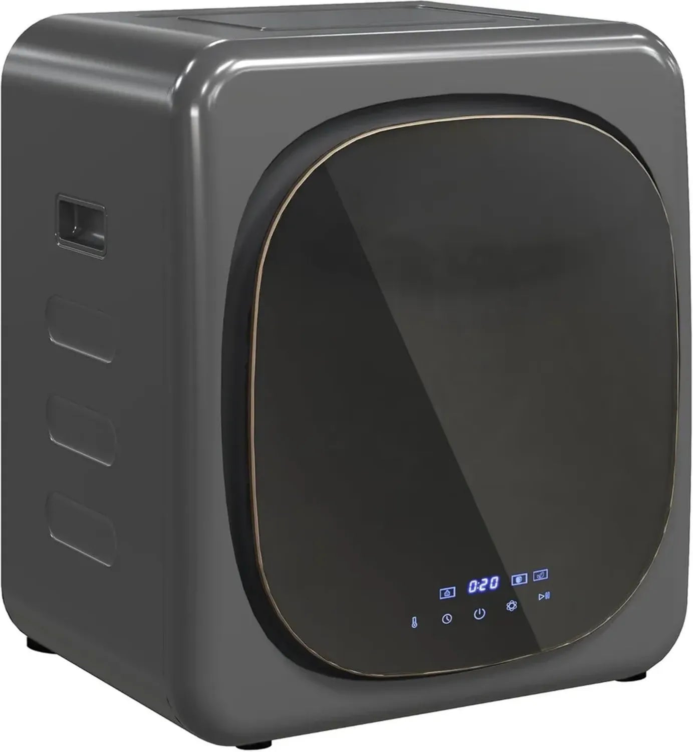 HOMCOM Sèche-linge Compact LED 4 kg, 6 Programmes, Protection Surchauffe, 800W, Gris