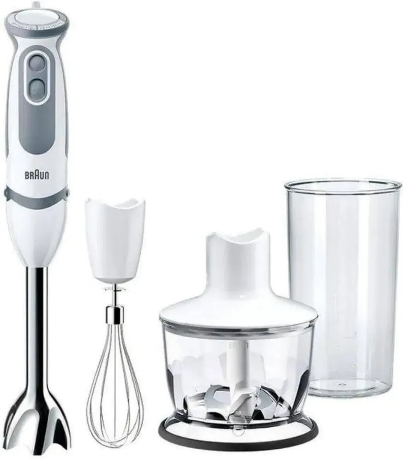 Mixeur Plongeant Braun MultiQuick 5 MQ5235WH - 1000W, 21 Vitesses, Turbo, Accessoires Inclus