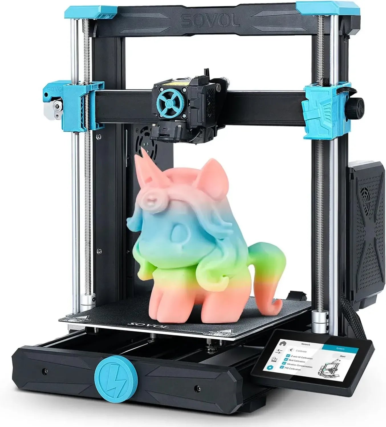 Imprimante 3D Sovol SV06 ACE Open Source 600 mm/s, Haut débit avec Caméra, Nivellement Automatique, Extrudeuse Directe, Volume 220x220x250 mm