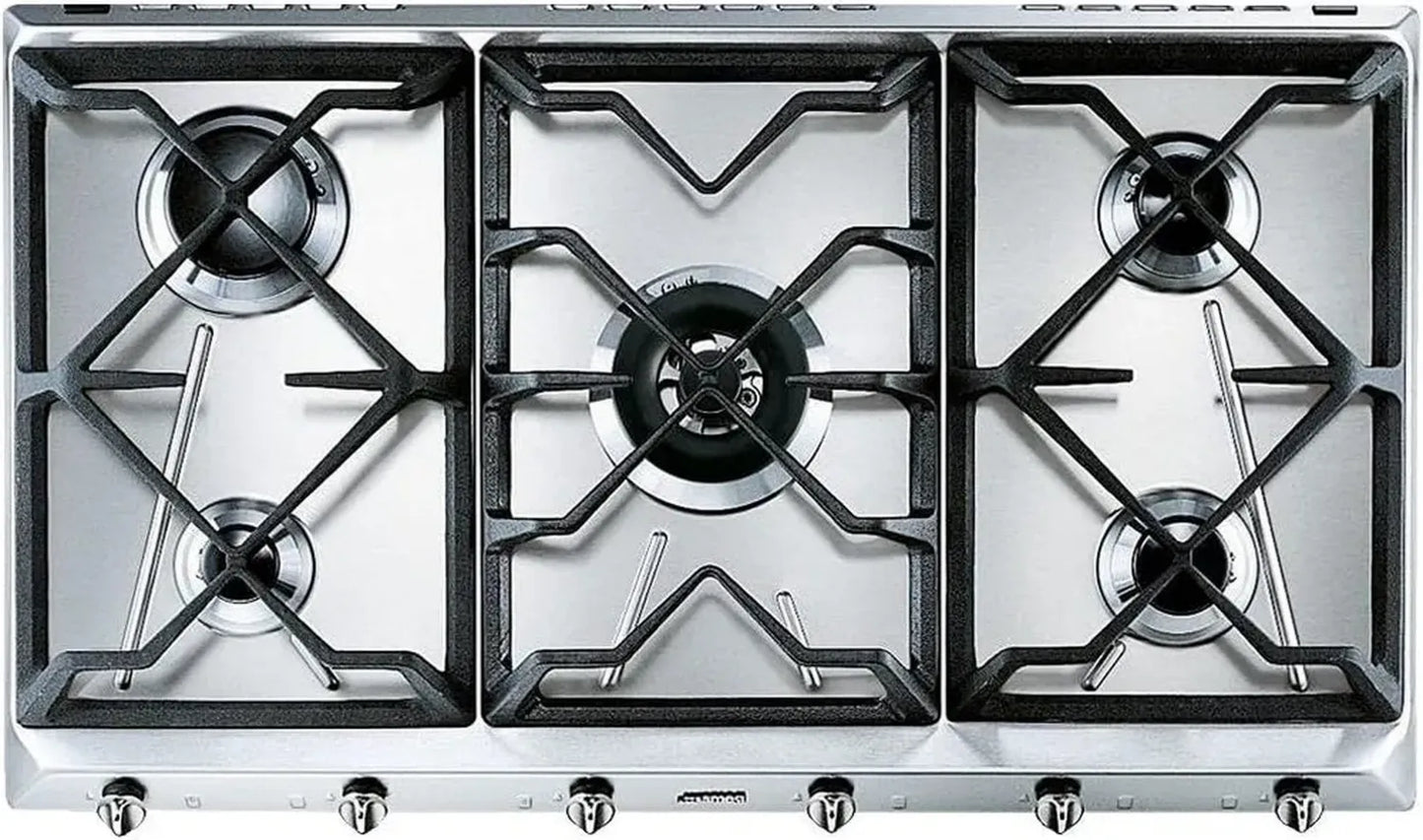 Plaque de Cuisson à Gaz Universelle en Acier Inoxydable SMEG SRV596GH5
