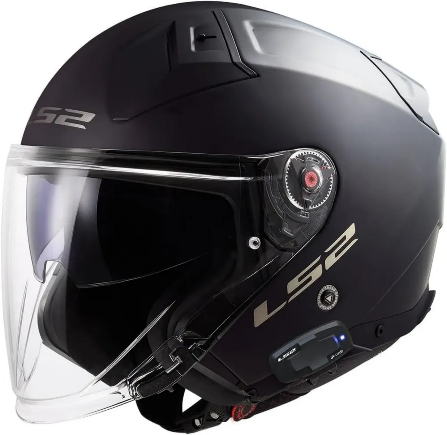Casque Jet Moto LS2 OF603 Infinity II avec Visière Solaire et Intercom Taille S