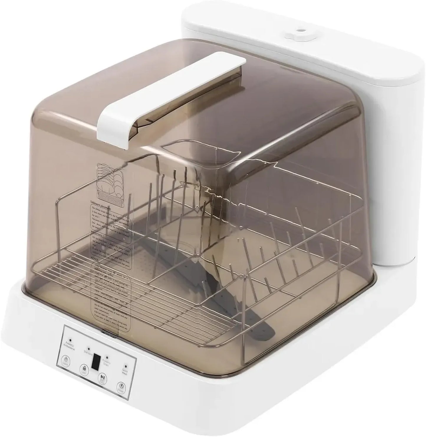 Mini lave-vaisselle automatique portable avec réservoir pour appartements, dortoirs et camping-cars - Blanc Marron