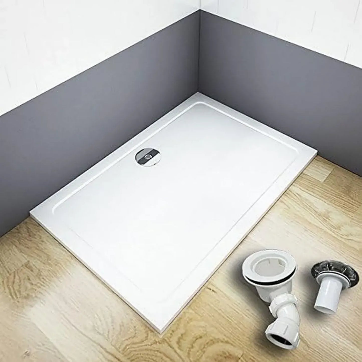 Receveur de Douche Rectangulaire Extra Plat 80x120 cm avec Bonde
