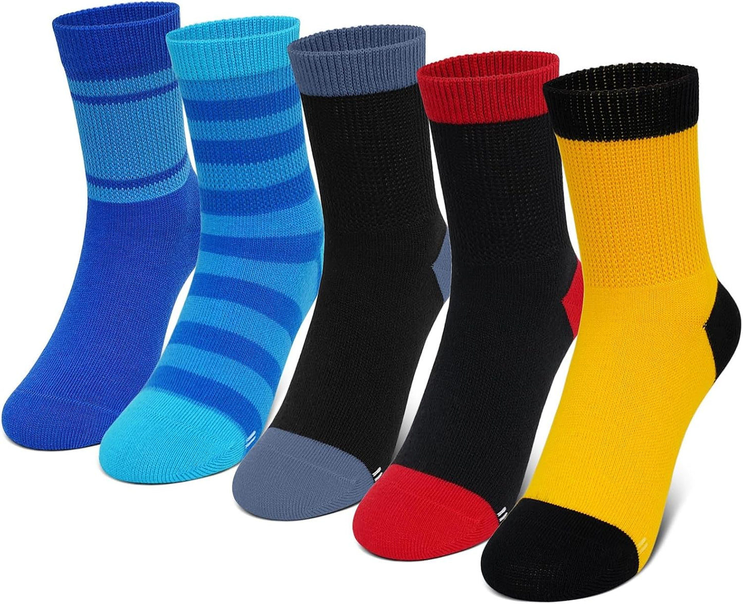 Chaussettes – pour enfant, coupe basse, respirant, en coton, 5 paires