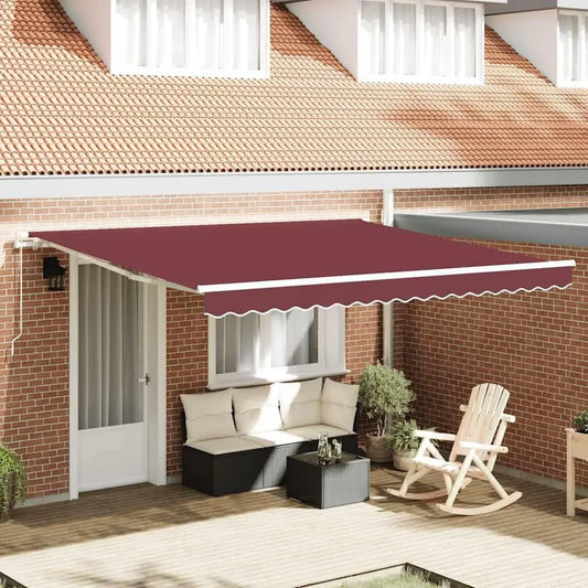 Store manuel de terrasse avec protection UV et cadre en aluminium ajustable