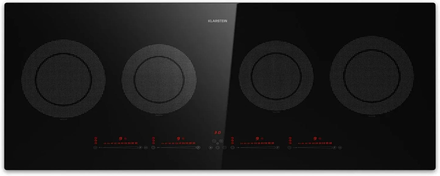 Table de cuisson à induction Klarstein 5 zones, économique, surface vitrocéramique