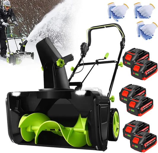Déneigeuse électrique 3500 W, LED double, goulotte 180°, largeur 50 cm