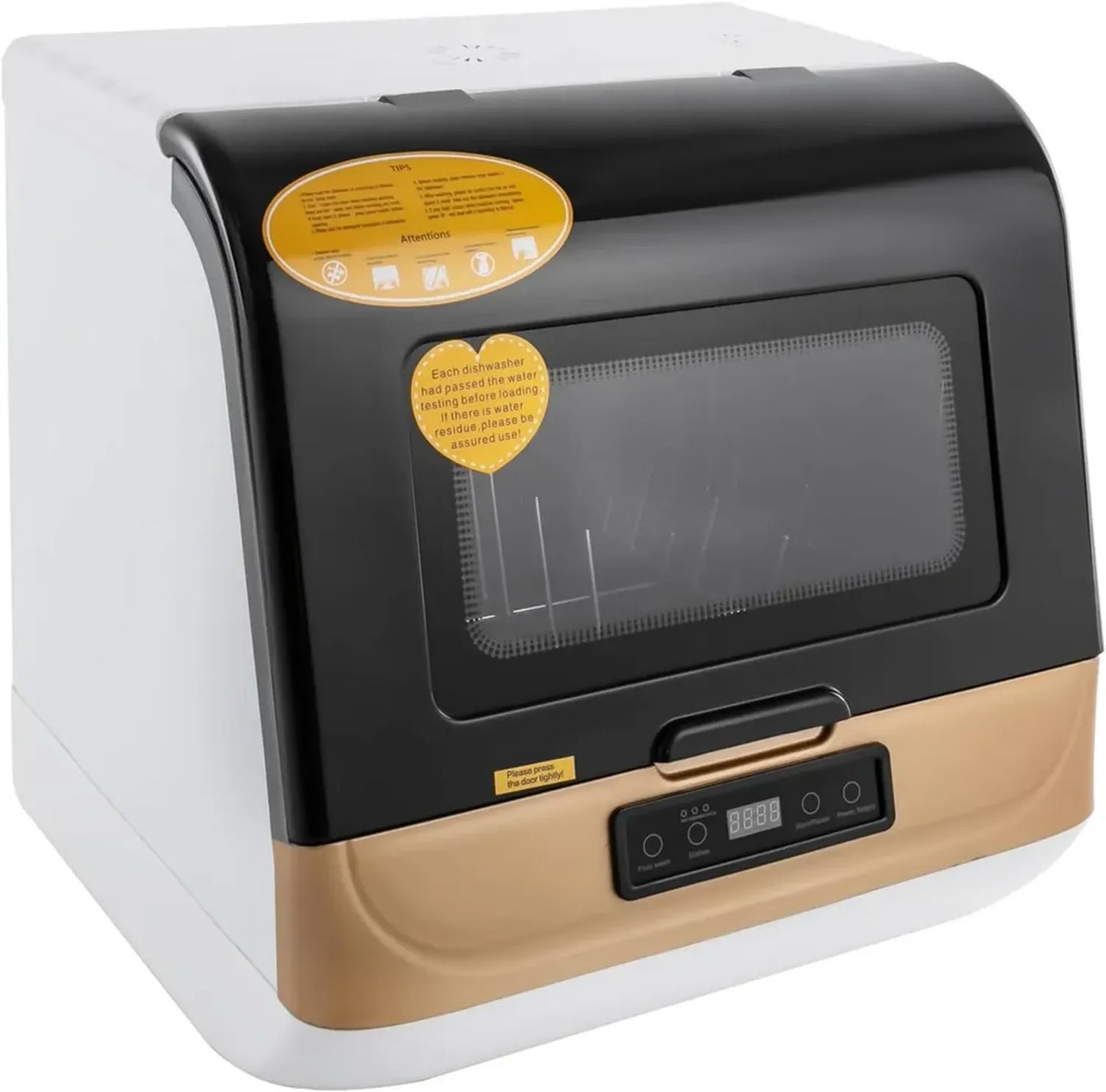 Lave-vaisselle Compact Portable avec Commande Tactile pour Petites Cuisines, Capacité 4-6 Couverts