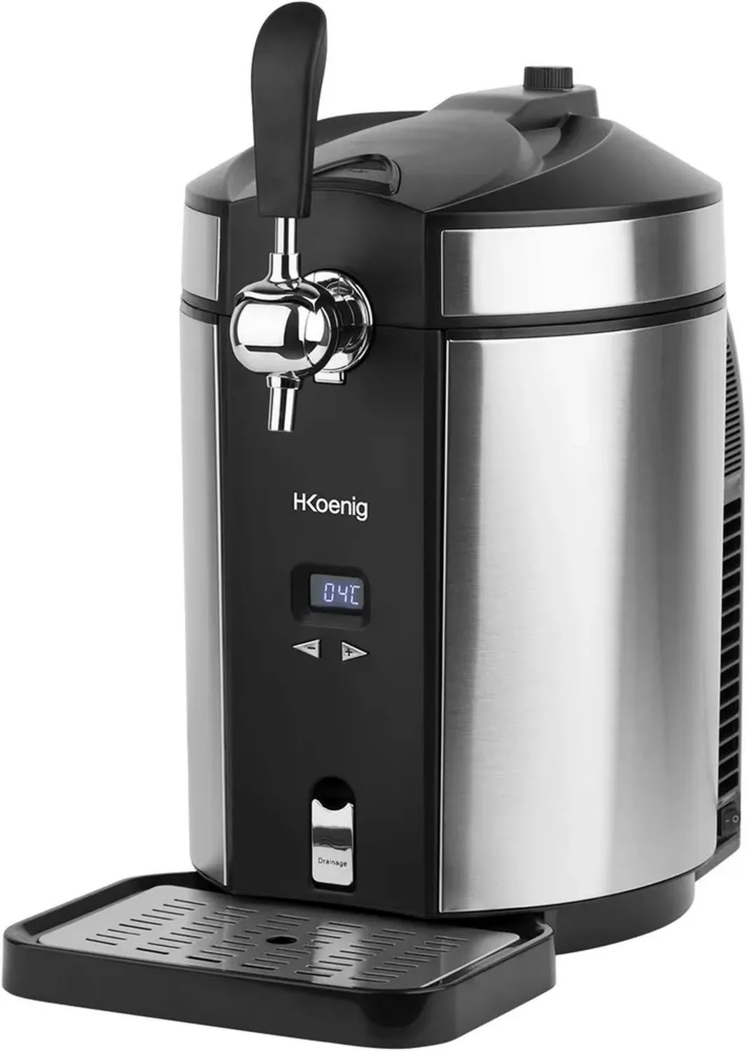 H.Koenig Tireuse à Bière 5L avec Système de Refroidissement Intégré, Compatible Pressurisé/Non Pressurisé