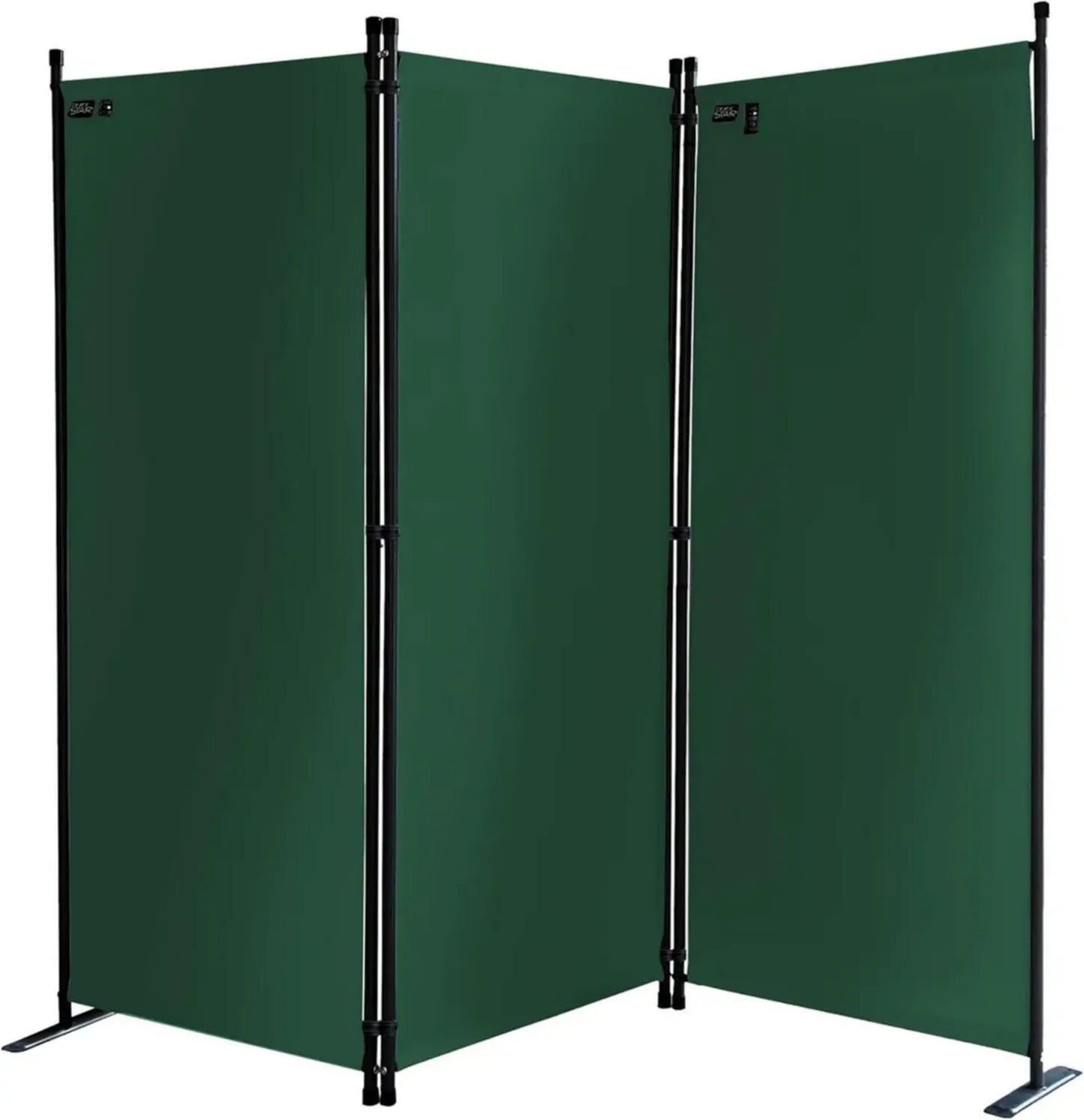 Écran de Confidentialité Pliable 3 Panneaux 170x165 cm pour Jardin et Balcon - Vert