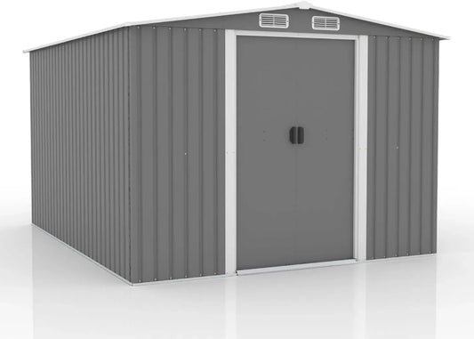 Abri de Jardin Métallique 8.08 m² Jura - Stockage Outils et Vélos