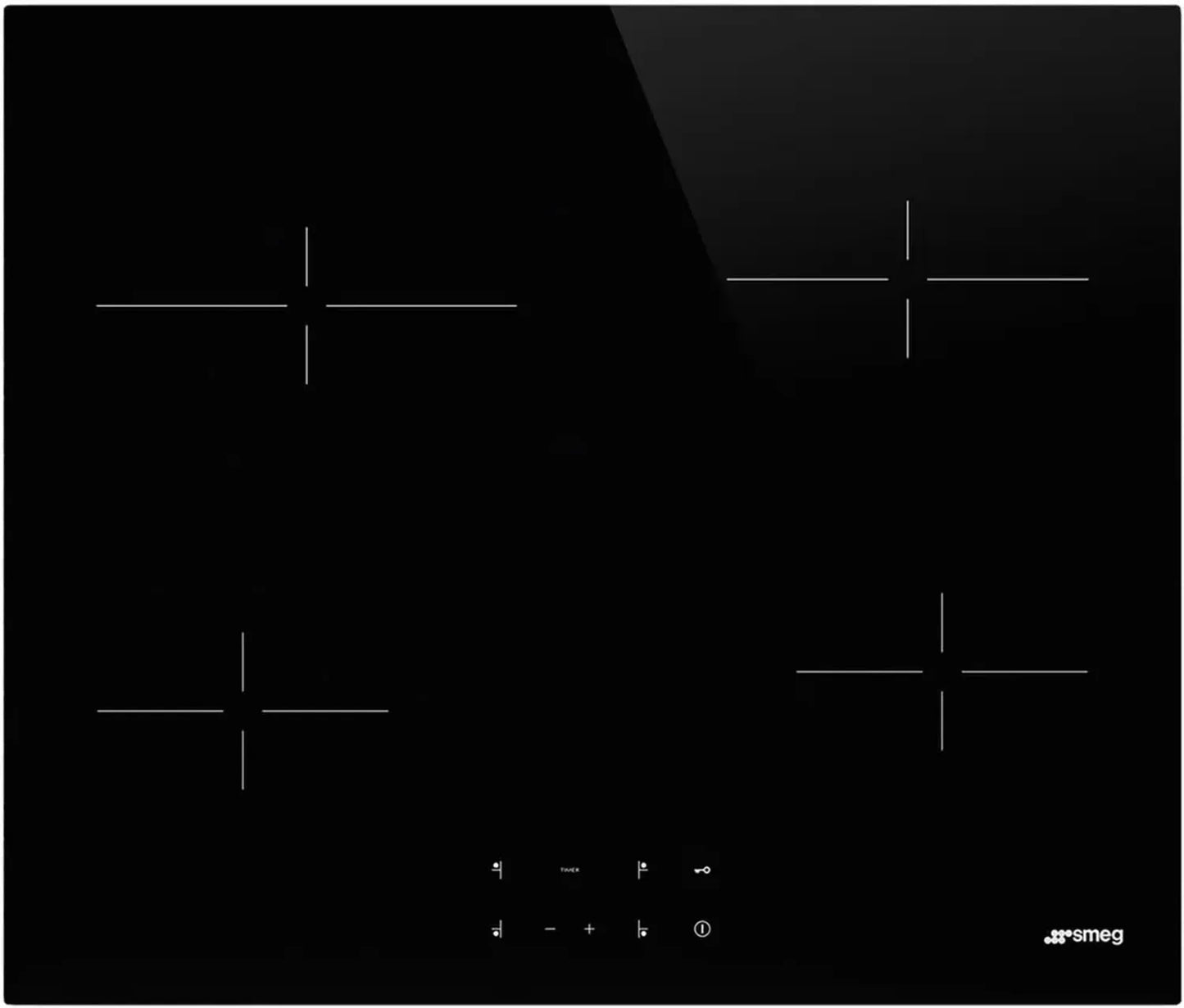 Plaque de cuisson vitrocéramique Smeg 60 cm à 4 zones
