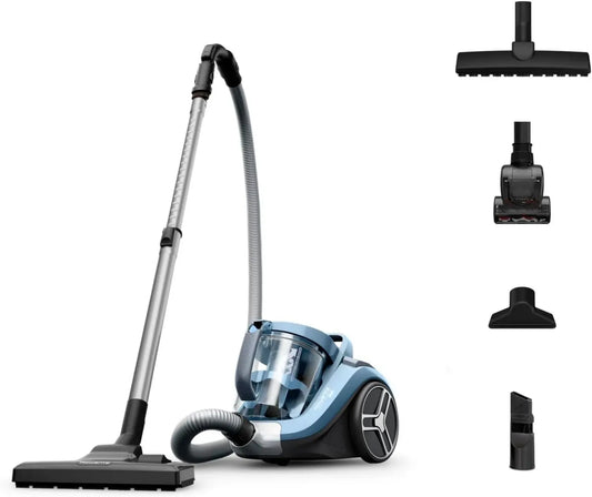 Aspirateur sans sac Rowenta Compact Power XXL, 2,5 L, Technologie cyclonique avancée, Moteur éco performant, Facile à vider, Portée étendue, Bleu
