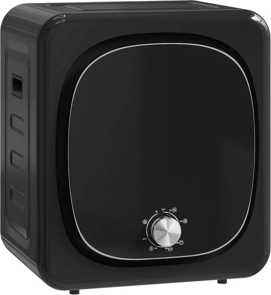 HOMCOM Sèche-linge Compact Électrique 800W, 4Kg, 5 Modes, Tambour Inox, Chargement Frontal, Usage Domestique ou Camping-Car, Noir