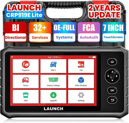 Valise de Diagnostic Automobile Multimarque CRP919E Lite OBD2 - Analyse Professionnelle Complète - Lecteur de Codes Bidirectionnel - Plus de 32 Réinitialisations