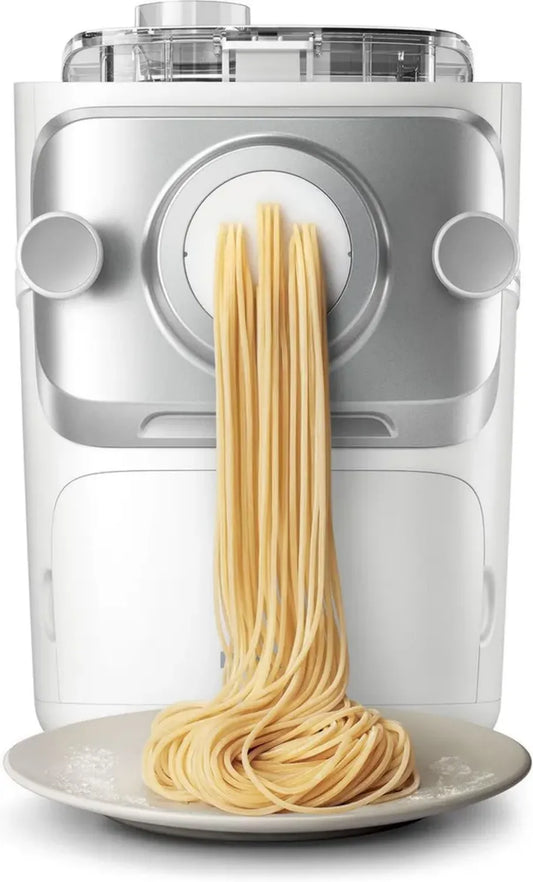 Philips Série 7000 Appareil à Pâtes – ProExtrude, Capacité Polyvalente, 8 Disques de Façonnage, Nettoyage Facile, 8 Portions, Blanc (HR2660/03)