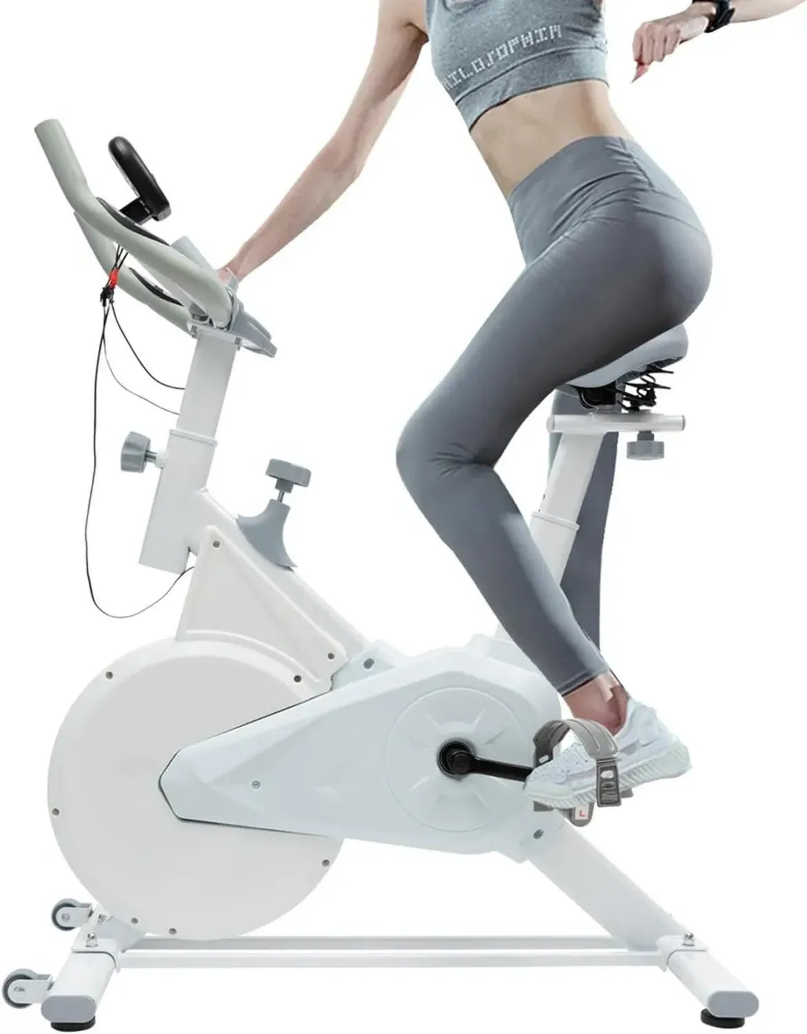 Vélo d'Exercice Intérieur avec Écran LCD et Bandes de Résistance - Capacité 80 kg