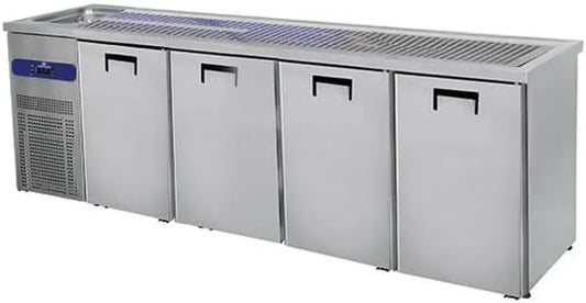 Refroidisseur de Fût à Bière avec Bac à Glace et Portes Multiples - Capacité 50L
