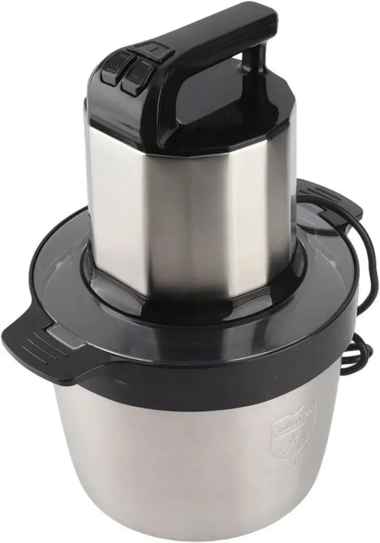 Mixeur Robot de Cuisine en Inox 2000W, 6L, 3 Vitesses pour Viande et Légumes