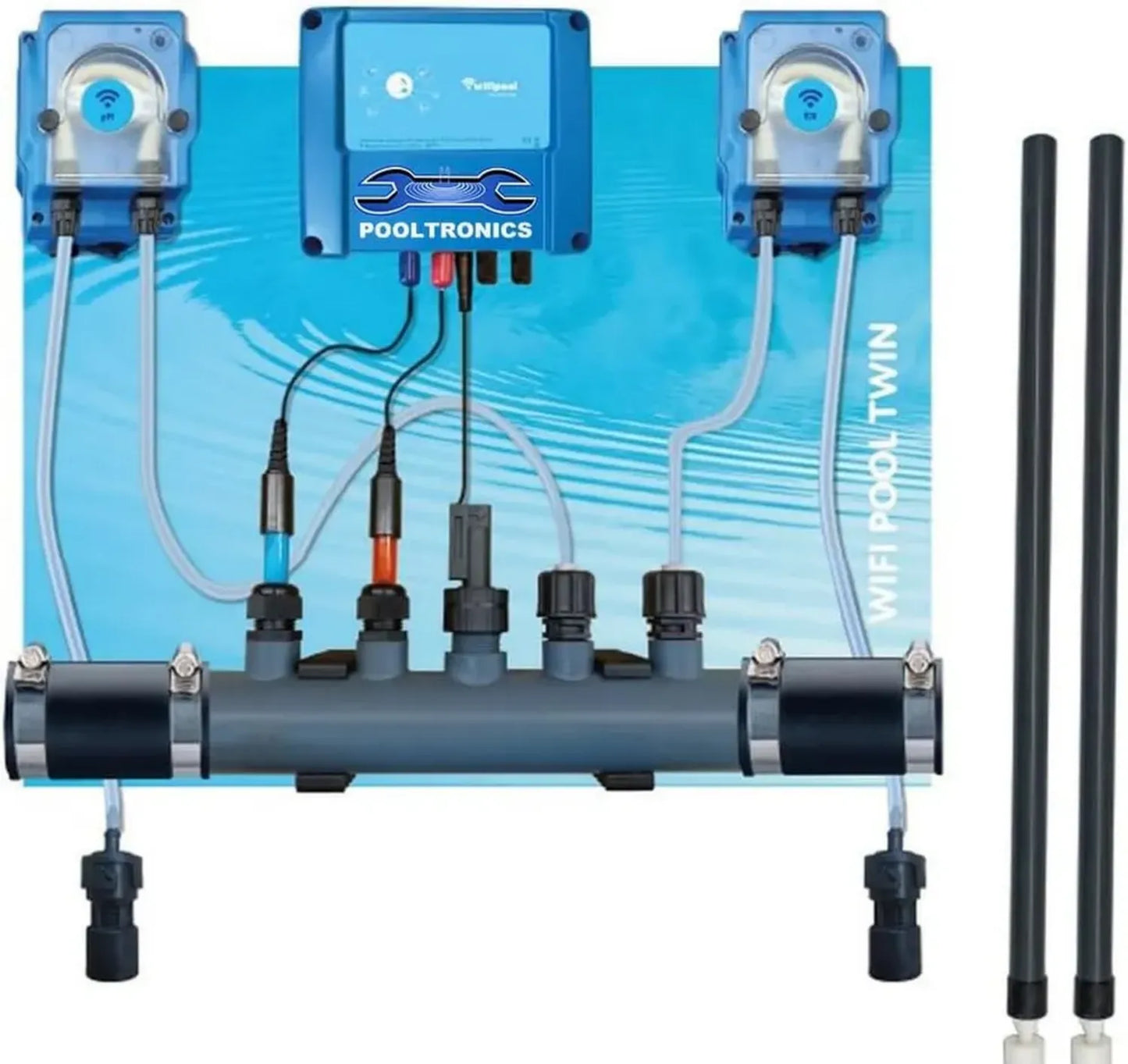 Système de Traitement Automatisé pour Piscine et Spa - Dosage Intelligent de Chlore et pH via WiFi