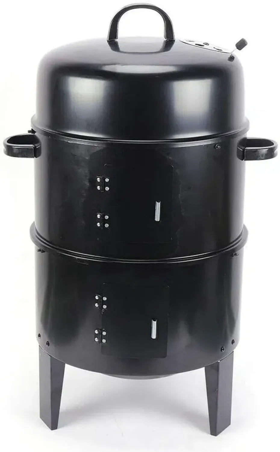 Grill à charbon multifonction 3 en 1 avec thermomètre pour jardin et camping