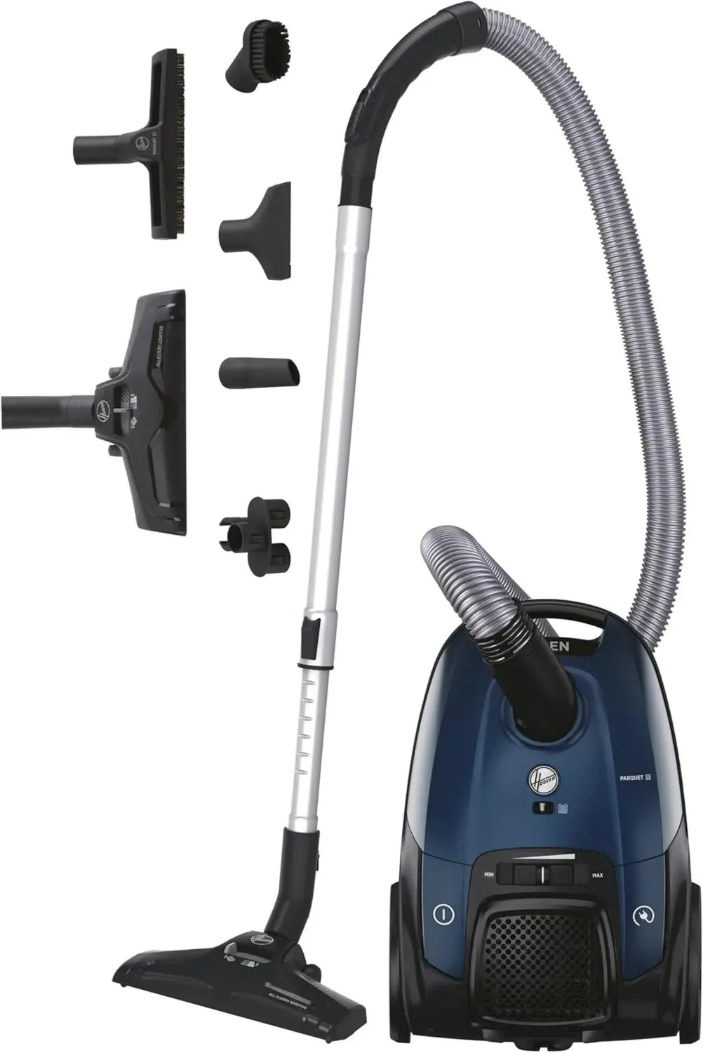 Aspirateur Traîneau Hoover Telios Silencieux 700W, Sac 3,5L, Brosse Multi-Sols, Filtre EPA Nettoyable, Accessoires Inclus