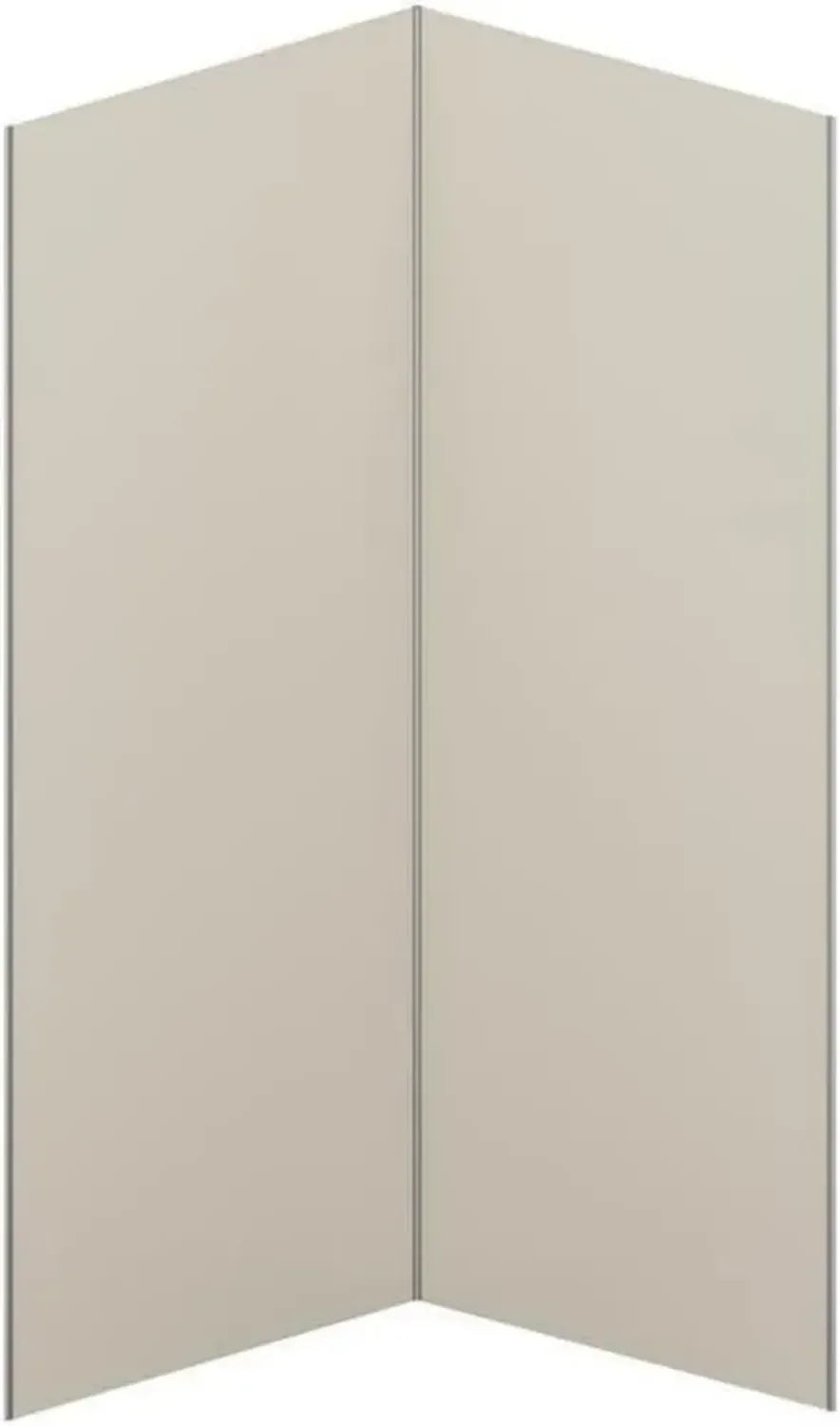 Ensemble de 2 panneaux de douche muraux aluminium ivoire - 90 x 210 cm - ITZIAR
