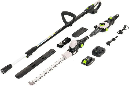 Outil Jardin 2-en-1 sans Fil Murray, Taille-Haie et Tronçonneuse Télescopique – 20V, 3Ah, Lame 40 cm, Portée 3,3 m