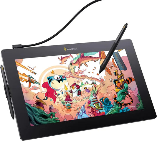 Tablette Graphique Xencelabs 16' 4K OLED avec Écran et 2 Stylets sans Batterie, Compatible Windows, Mac, Linux