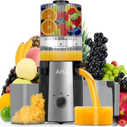 Extracteur de Jus Lent, Sans BPA, Large Ouverture, Facile à Nettoyer, Idéal pour Fruits et Légumes