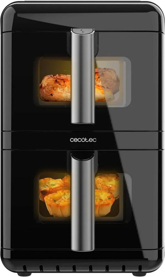 Friteuse à Air 12L Cecotec avec Fenêtre et Double Cuve – 2900W, 10 Programmes