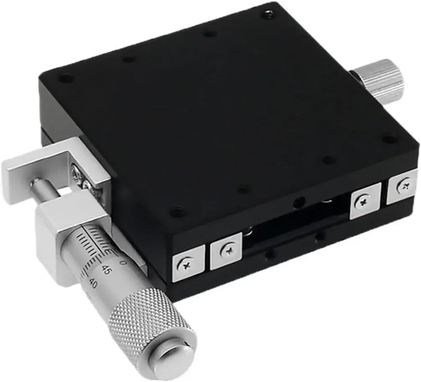 Plate-forme manuelle à axe X avec rouleaux croisées pour déplacement micrométrique CNC optique (40 mm gauche)
