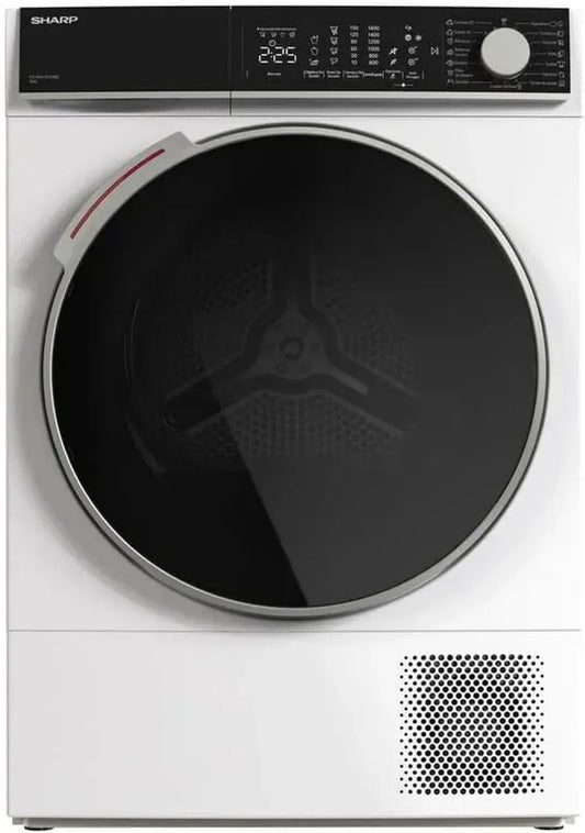 Sèche-linge Sharp 9 kg, modèle KDNHL9S9GW2ES, efficacité énergétique