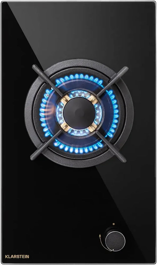 Klarstein Plaque de Cuisson à Gaz en Inox, 1 Brûleur, 3400W, Compatible GPL