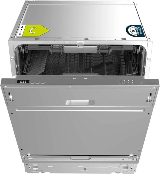 Lave-Vaisselle Intégré 60 cm Cecotec Bolero 6500 - Efficacité Énergétique, 15 Couverts, 6 Modes