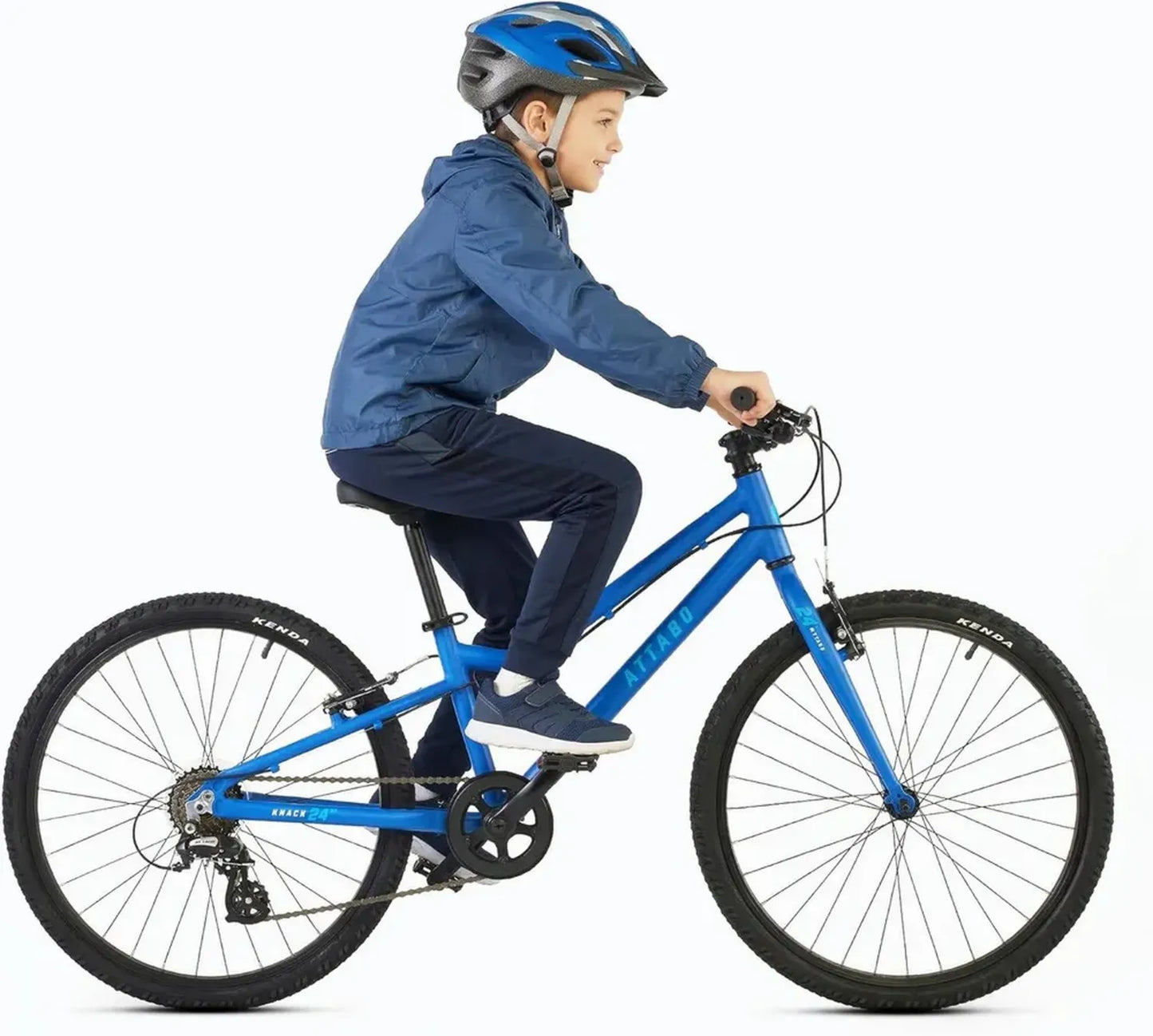 Vélo Enfant 24 Pouces ATTABO Knack 24 - Cadre Aluminium Léger, 10 kg, 7-11 Ans, Taille 120-145 cm, Guidon Ergonomique