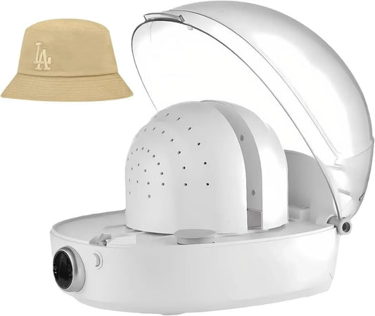 Vapeur Casquette 360° avec Nettoyage et Séchage Automatique, Formeur de Chapeau Éliminateur d'Odeurs