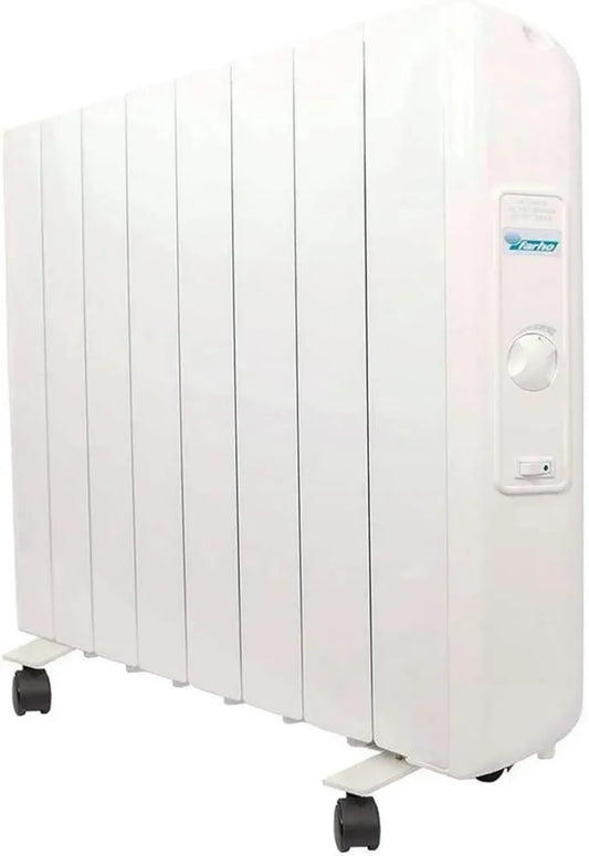 FARHO Radiateur Électrique 1330W Inertie Fluide, Eco R Ultra 08, Analogique, Roues Incluses, Économie d'Énergie, Garantie 20 Ans