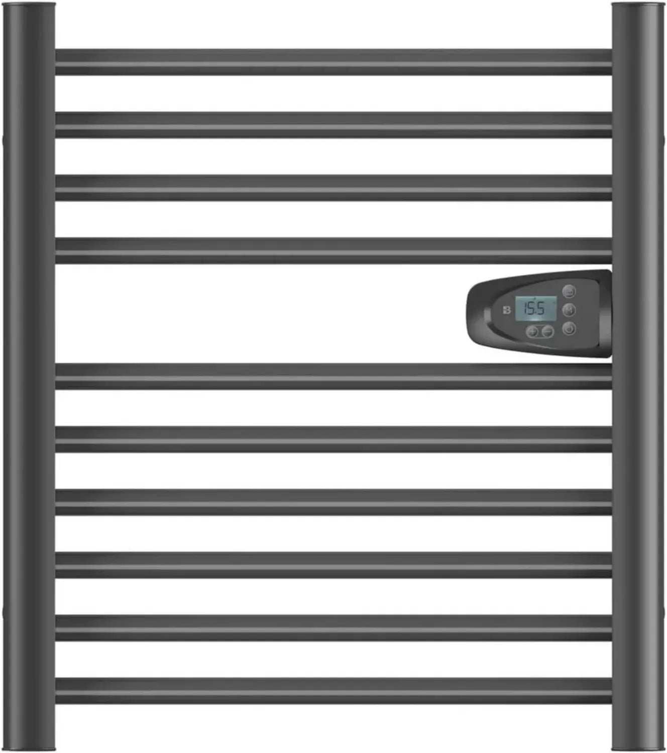 BESTHERM - Radiateur sèche-serviettes électrique 300W 62x54cm HESTIA noir