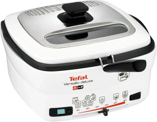 Tefal Versalio Deluxe 9-en-1 Multicuiseur Friteuse, 9 Modes de Cuisson, Minuterie Intégrée, Revêtement Antiadhésif, Température Maximale 180°C