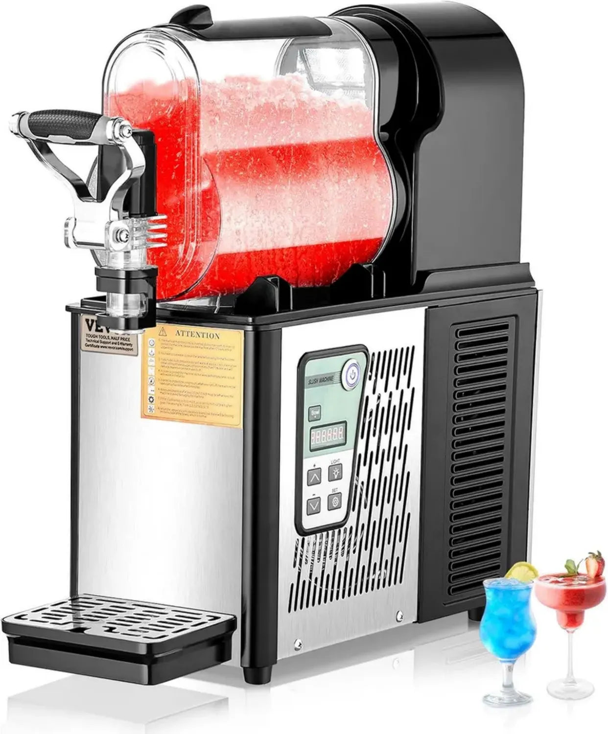 Machine à Granité Commerciale 3L en Acier Inoxydable pour Boissons Glacées